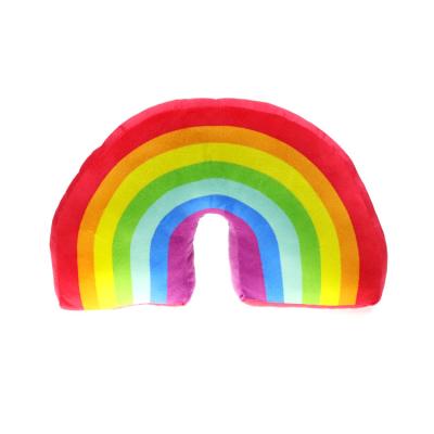 China Anti-Static Cheap Hot Seller Rainbow Shaped Soft Decorative Pillow For Sofa Office Car Home for sale