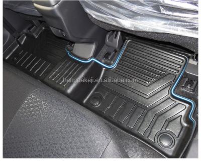 China odorless and environmental rubber material 3d stripe front and rear car floor mats use forToyota CH-R 2018 for sale