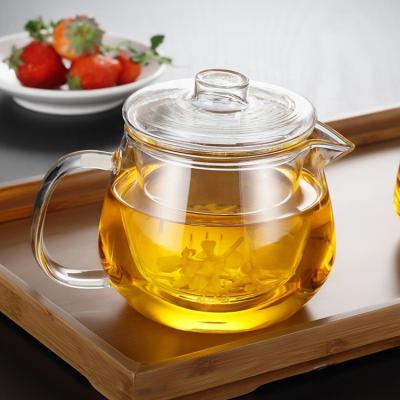 China Sustainable Wholesale Eco - Friendly Borosilicate Glass Teapot With Removable Infuser for sale