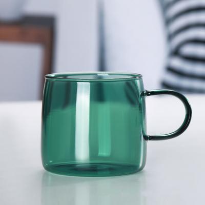 China Borosilicate 480ml 16oz Safe High Quality Single Wall Sublimation Colored Food Grade Glass Mug for sale