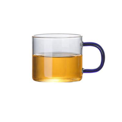 China High Borosilicate Water Heat Resistant Cold Heat Resistant Single Wall Glass Mug for sale