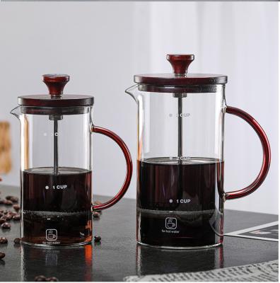 China Hot Stocked Sales 400ml 800ml Hand - Brewed Glass Coffee Pot Coffee Maker for sale