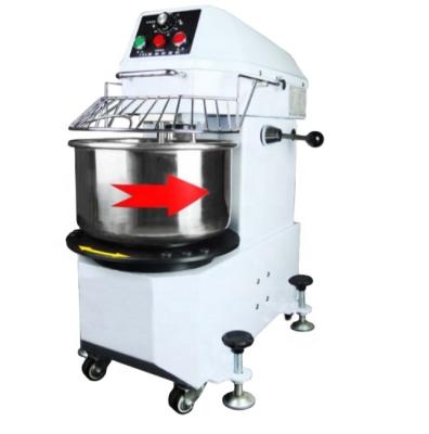 China Snack Plant 40L Dough Kneading Machine Spiral Lifted Head Mixer For Bakery for sale