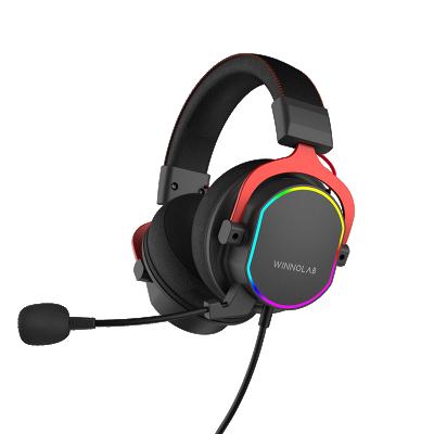 China RGB Light 2021 Pro Gamer Headphones HS-2026 with RGB Controller USB Microphone for sale