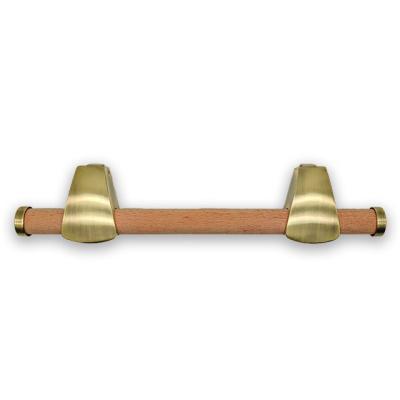 China Coffin handle casket with metal swing bar 1038-3 zamak point and end cap with wooden bar for sale