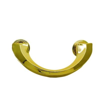 China Reinforced Plastic Coffin Handles Half Moon Design Gold 100kgs Per Piece for sale