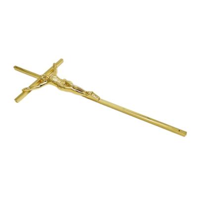 China Zinc Alloy Zamak Coffin Crucifix High Polished 18 Inch Casket Cross for sale