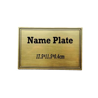 China Laminated Brush Gold Casket Nameplates 8