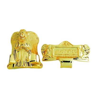 China SGS Angel Design Adult Casket Hardware Gold Silver Finished for sale