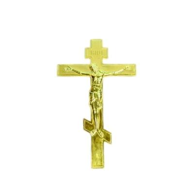 China Gold Silver Copper Plastic Orthodox Crucifix For Funeral Coffin And Casket for sale