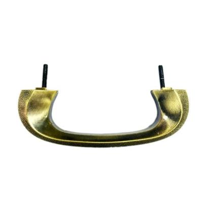 China Zamak Antique Brass Funeral Coffin Handles High Polished With Screw Rod for sale