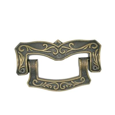 China 19*11cm French Type Antique Coffin Handles Brass Plated 120kg Weight Lifting for sale