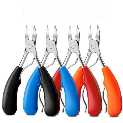 China Pedicure Toenail Clippers Super Sharp Pointed Cuticle Remover For Hard Nails for sale