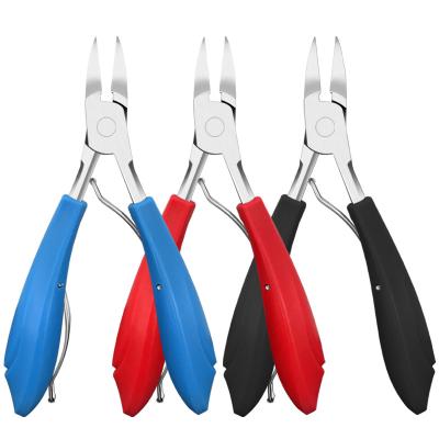 China Multi Functional Nail Cutter Pointed Assorted Color Stainless Steel Toe Nail Scissors Cuticle Nippers Inveterate For Foot Care for sale