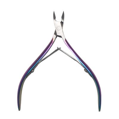 China High Quality Sharp Spring Nail Cuticle Nipper Cutter Stainless Steel Toe Nail Clippers Custom Titanium Gold Rose Gold for sale