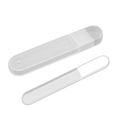 China Wholesale Custom Washable Square Round Head Nano Logo Nail File Glass Polisher With Storage Case for sale