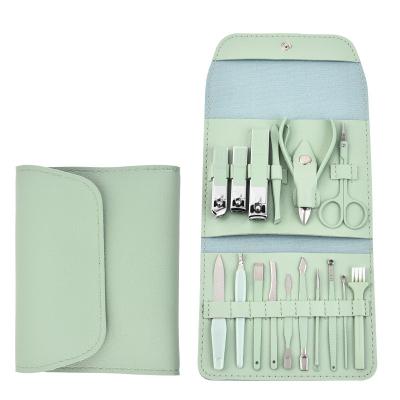 China Portable Folding Bag Stainless Steel Nail Clippers Set Professional Pedicure Sets Nail Cutter Tools Manicure Set Travel Kit For Nails for sale