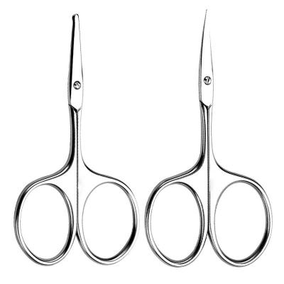 China Hot Selling Amazon Stainless Steel Eyebrow Nose Hair Beauty Tools Sharp Multi Functional Scissors for sale