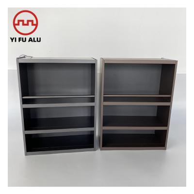 China Production aluminum storage furniture black home shelf aluminum direct cut aluminum profiles for sale