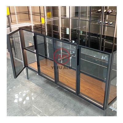 China Best Selling Decorations Frame Aluminum Profile Narrow Profile For Cabinet Glass Door for sale