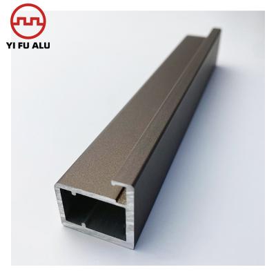 China Decoration aluminum extrusion frame glass door for wardrobe glass doors with hinge and handle for sale