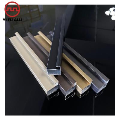 China Aluminum alloy 6063 glass aluminum wardrobe door frame profile decorations aluminum door for sale