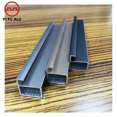 China Decorations wardrobe side hinged door 6063 aluminum frame for cabinet door profile 1.8mm thick aluminum profile for sale