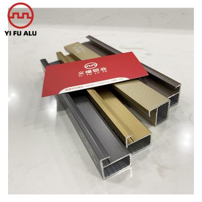 China Decoration minimalist glass door aluminum profile for walk-in wardrobe aluminum alloy frame full color glass aluminum profile for sale