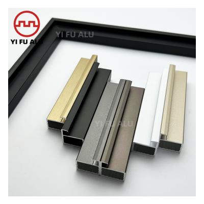 China Modern Glass Door Glass Profile Wardrobe Decoration Furniture Aluminum Cabinet Door Frame for sale