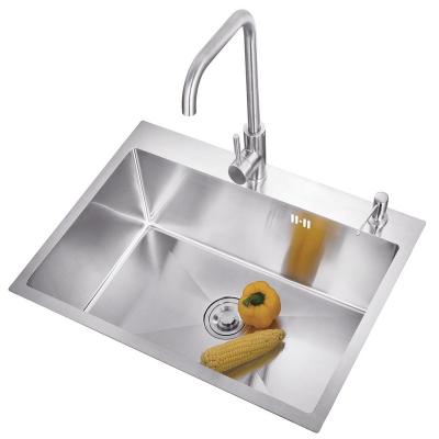 China Low Price Modern High Quality 304 Stainless Steel Kitchen Sinks With Square Overflow for sale