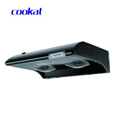 China Household Appliances Slim Range Hood Black Tempered Glass Stainless Steel Cooker Hood for sale