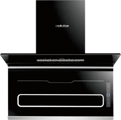 China European Style 2022 Household Black Smoke Suction Tempered Glass Kitchen Range Hood Chinese Cooker Hood for sale