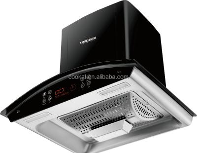 China Household 60cm Lack Tempered Glass Smoke Suction European Style Chinese Kitchen Range Hood Cooker Hood for sale