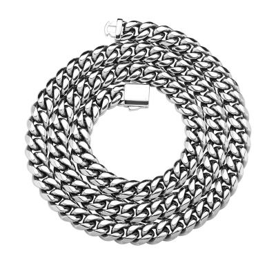 China High Quality Excellent Design Jewelry Necklace 6mm/10mm/12mm/14mm Stainless Steel Cuban Link Special Chain Necklace for sale