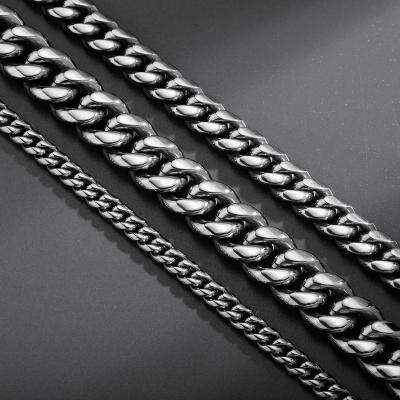 China High Quality Excellent Quality Stainless Steel Cuban Link Necklace 6mm Densified Titanium Steel Chain Necklace for sale