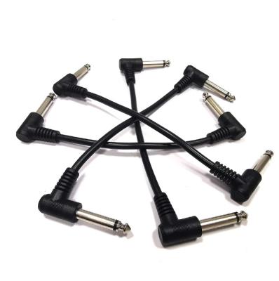 China Eco-Friendly Guitar Patch Cable With Right Angle Plug Electric Guitar And Bass Cable Ideal For Pedalboard Effects for sale