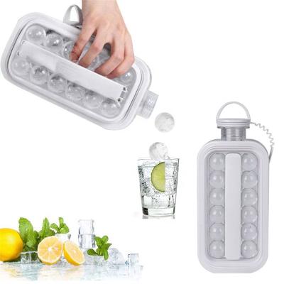 China Amazon Sustainable 2in1 Hot Homemade Ice Ball Mold Food Grade Ice Pop Moldes for sale