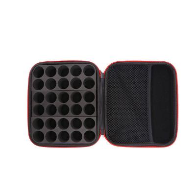 China Hot Selling Small Dustproof Shockproof Waterproof Eva Pu Leather Diffuser Bag Portable Essential Oil Hard Case Storage Bag For 15Ml Oil Bottles for sale