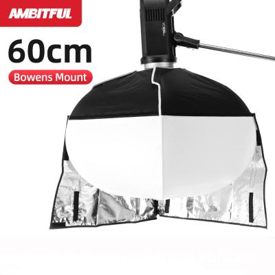 China AMBITFUL 60cm Sphere Softbox Paper Lantern Ball Shape Folding Globe Diffuser for Bowens Elinchrom Prodoto Mount Studio Flash 60x47cm for sale