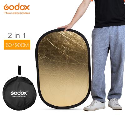 China Photography GODOX 2in1 60 x 90cm Portable Folding Lightweight Oval Photography Reflector for Studio 60 x 90cm for sale