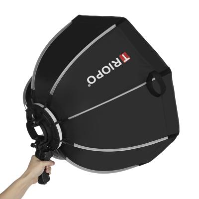 China TRIOPO KS90 90cm Octagon Foldable Softbox Bracket Mount Soft Grip For Canon Nikon Godox Yongnuo Speedlite Flash Light Octagon for sale