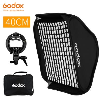 China Godox 40x40cm 50x50cm 60x60cm 80x80cm + S Type Bracket + Adjustable Honeycomb Grid Softbox Snap Mount Kit For Flash Speedlite 40x40cm for sale