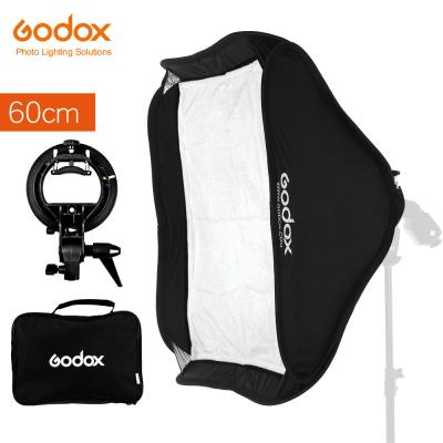 China Convenient to Install GODOX 60 x 60cm 24 * 24inch Foldable Softbox Kit with S Type Stable Snap Bracket Bowens Mount for Camera Flashes for sale