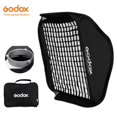 China Convenient to install Godox Portable Mount 80 x 80cm Bowens Times Softbox + Instant Reflective Honeycomb Grid Studio Strobe Softbox Diffuser for sale