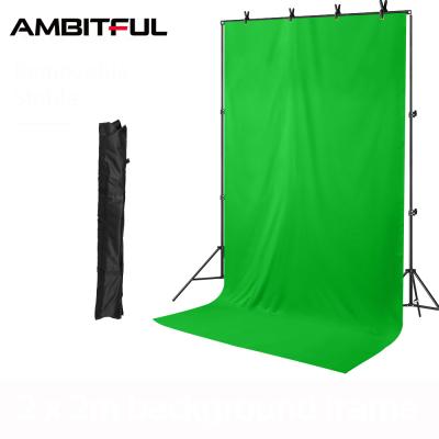 China 2x2m 6.5ft*6.5ft PORTABLE Backdrop Frame Light Stand + 3pcs Clip + Carry Bag Backgrounds Stand Studio kit for sale