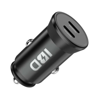 China Car Phone C Dual USB C 20W Charger 40W PD Car Charging Charger With Type C for sale