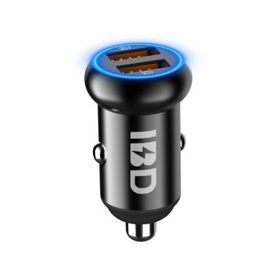 China Wholesale Mobile Phone IBD Factory OEM Design 36W QC3.0 Dual Ports Mini Car Charger for iphone for sale