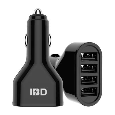 China Smart Mobile Phone IBD 2021 48W 4 Ports IC 4 USB Port Simultaneously Charging Car Charger For Mobile Phone for sale