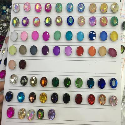 China Bling Bling drop shap sew on claw rhinestone, crystal glass rhinestones apply to clothing decoration 10X14mm for sale