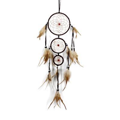 China Europe Dreamcatcher Hangings Gift Yellow Feather Dreamcatcher for sale